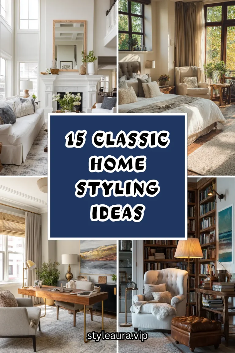 15 Classic Home Styling Ideas for Comfort and Elegance