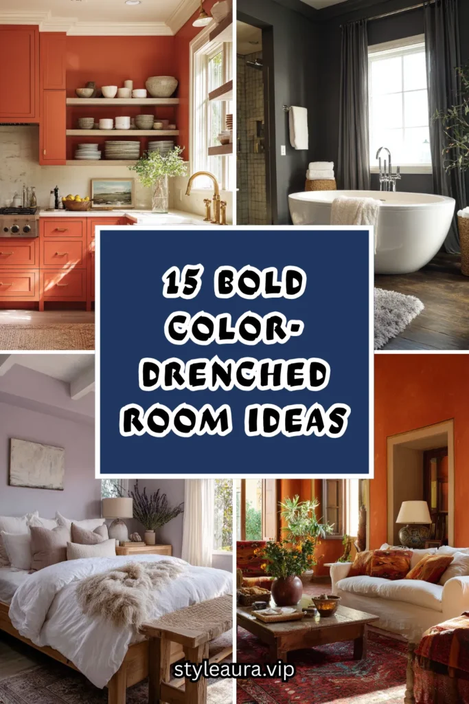 15 Bold Color-Drenched Room Ideas 1 15 80