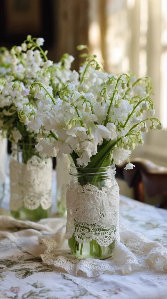 15 Charming Mason Jar Centerpiece Ideas for a Beautiful Mother’s Day Table 4 cr 3