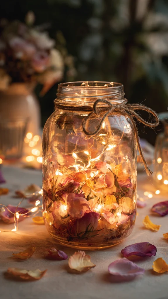 15 Charming Mason Jar Centerpiece Ideas for a Beautiful Mother’s Day Table 6 cr 5