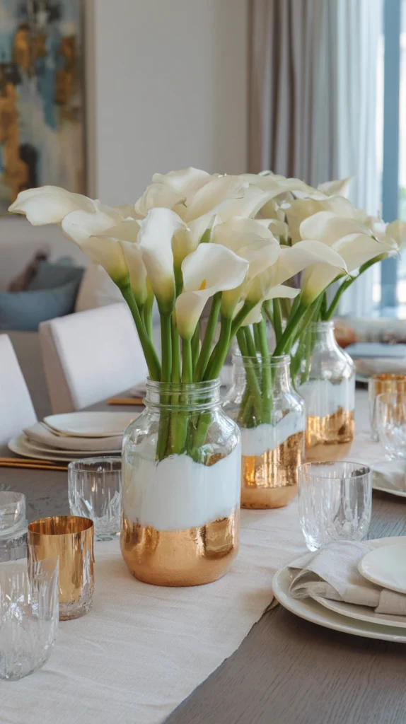 15 Charming Mason Jar Centerpiece Ideas for a Beautiful Mother’s Day Table 9 cr 8