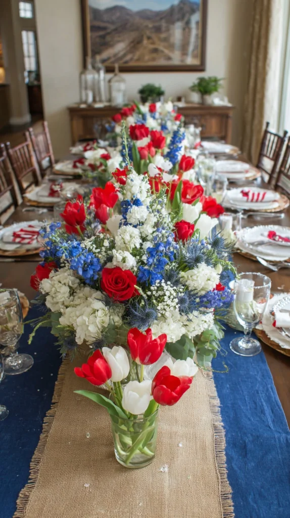 15 Festive Dining Table Centerpiece Ideas for Memorial Day Celebrations 13 dw 12