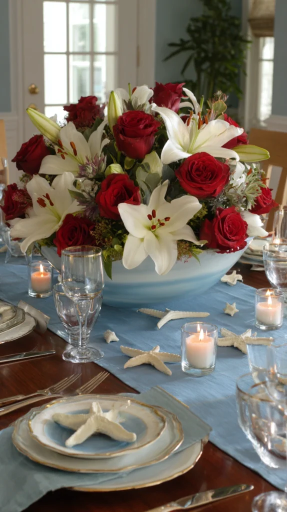 15 Festive Dining Table Centerpiece Ideas for Memorial Day Celebrations 9 dw 8