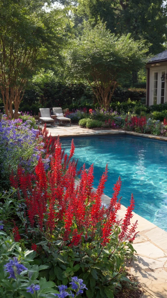 15 Spring Poolside Flower Ideas for a Colorful Surround 9 ew 8