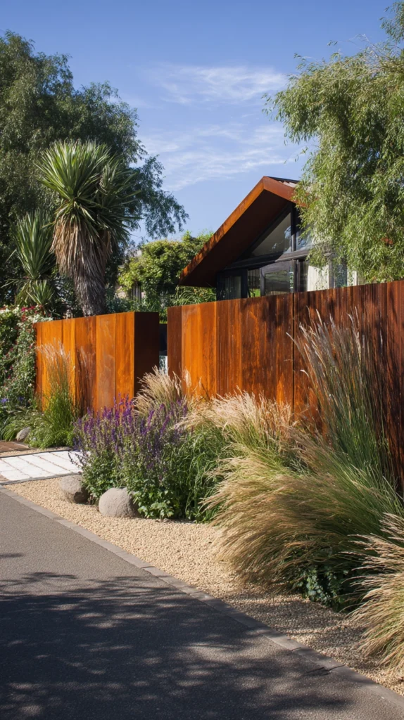 15 Metal Fence Ideas for a Sleek and Durable Finish 6 fe 5