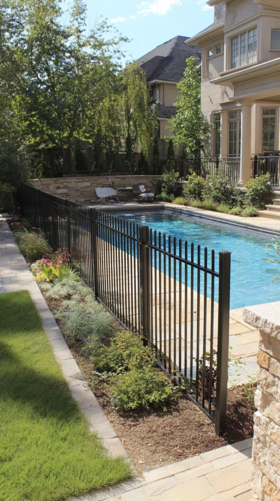 15 Metal Fence Ideas for a Sleek and Durable Finish 7 fe 6