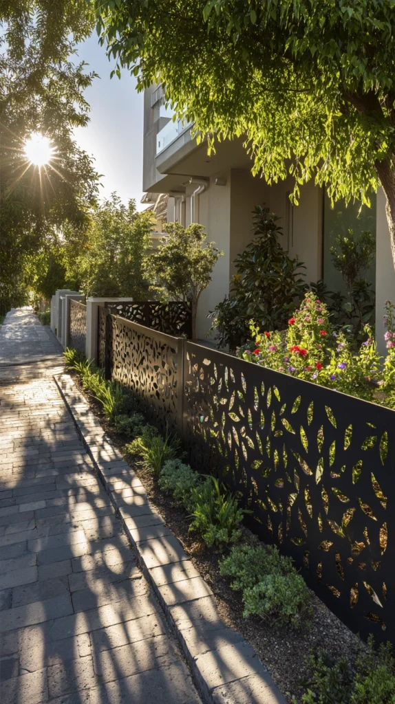 15 Metal Fence Ideas for a Sleek and Durable Finish 10 fe 9