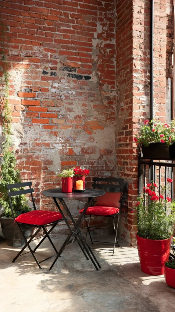 15 Cozy Small Patio Designs with Fresh Red Touches 13 hb 12