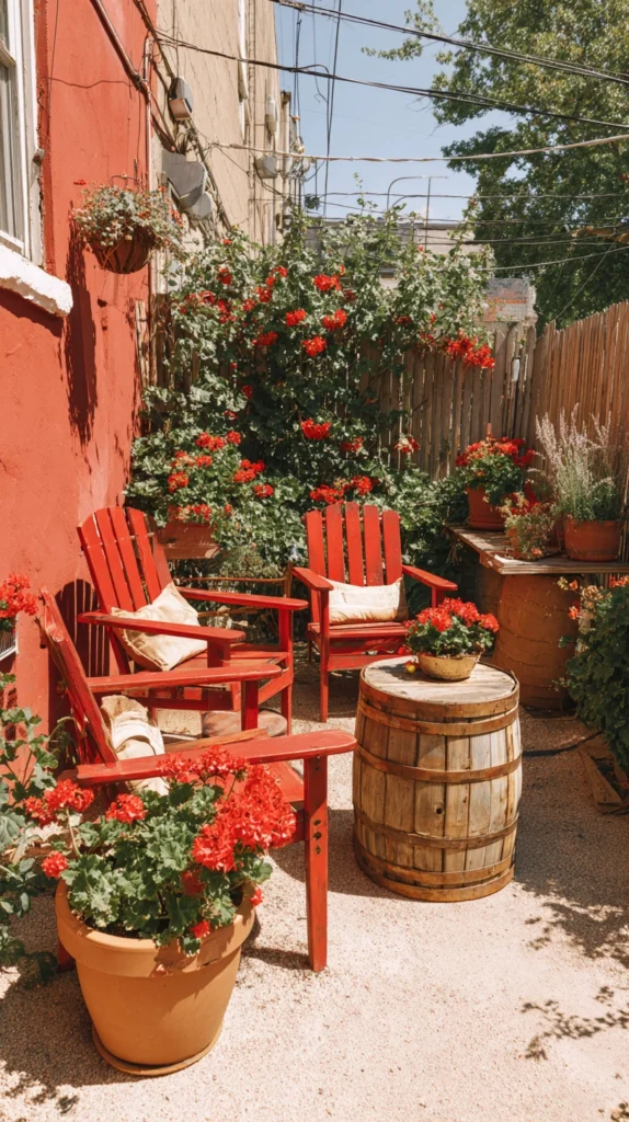 15 Cozy Small Patio Designs with Fresh Red Touches 16 hb 15