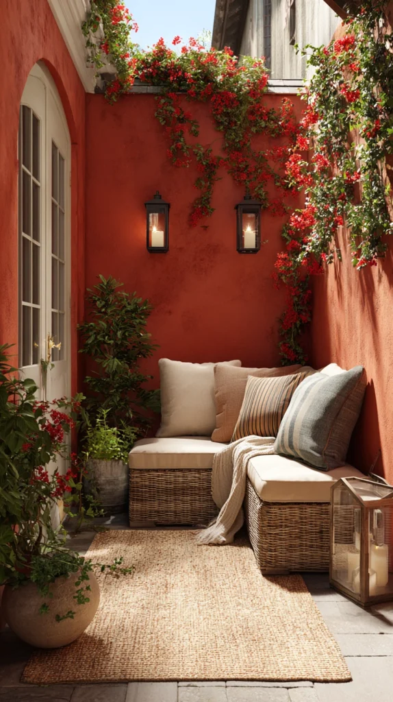 15 Cozy Small Patio Designs with Fresh Red Touches 6 hb 5