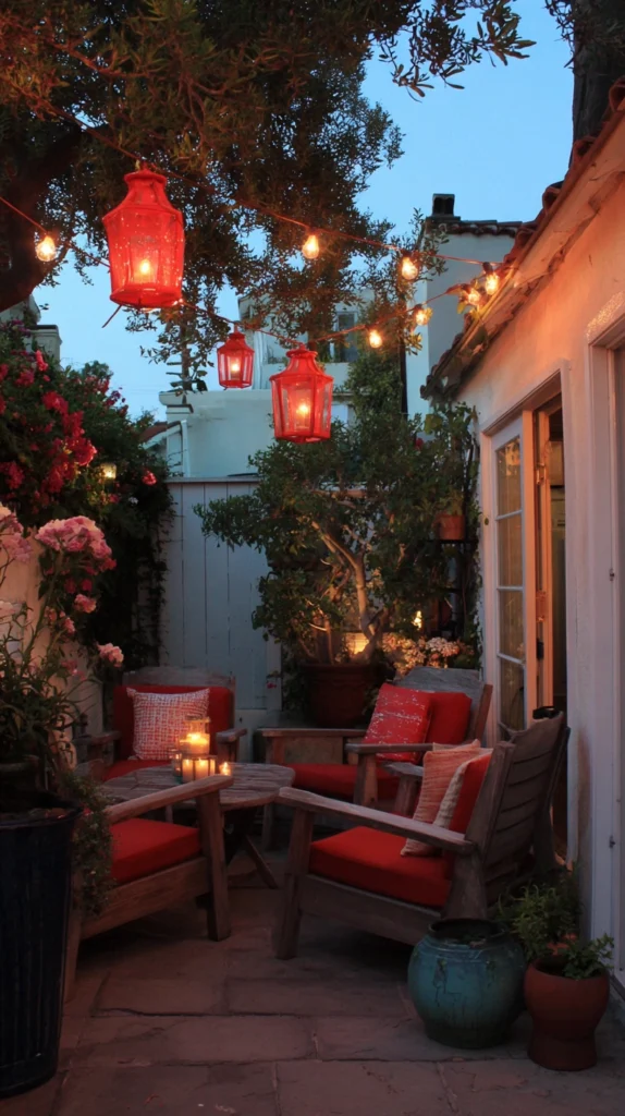 15 Cozy Small Patio Designs with Fresh Red Touches 8 hb 7