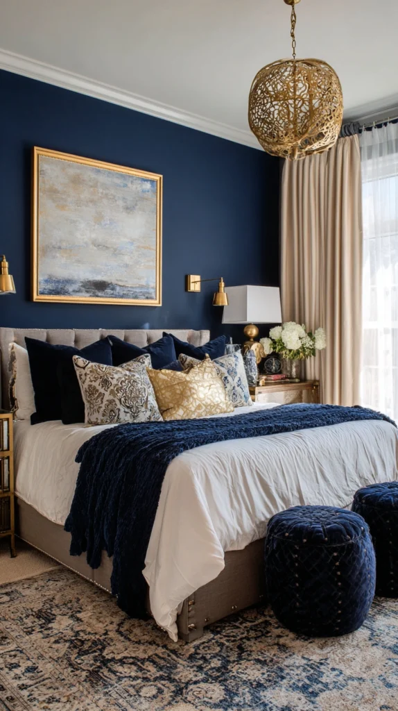 15 Navy Bedroom Ideas for a Deep Moody Sleep Space 5 hf 4