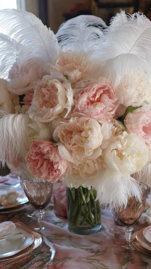 15 Peony Wedding Centerpiece Ideas for a Lush Romantic Table 14 oj 13