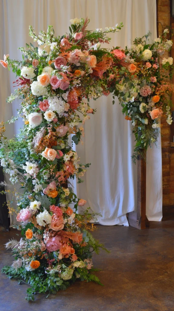 15 Spring Floral Wedding Arch Ideas for an Outdoor Ceremony 12 ok 11