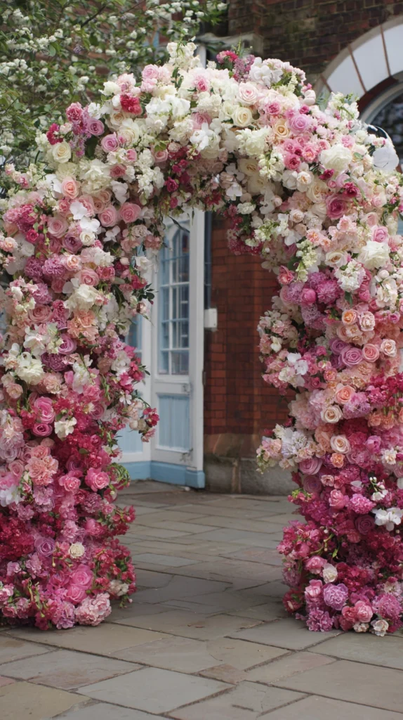 15 Spring Floral Wedding Arch Ideas for an Outdoor Ceremony 15 ok 14