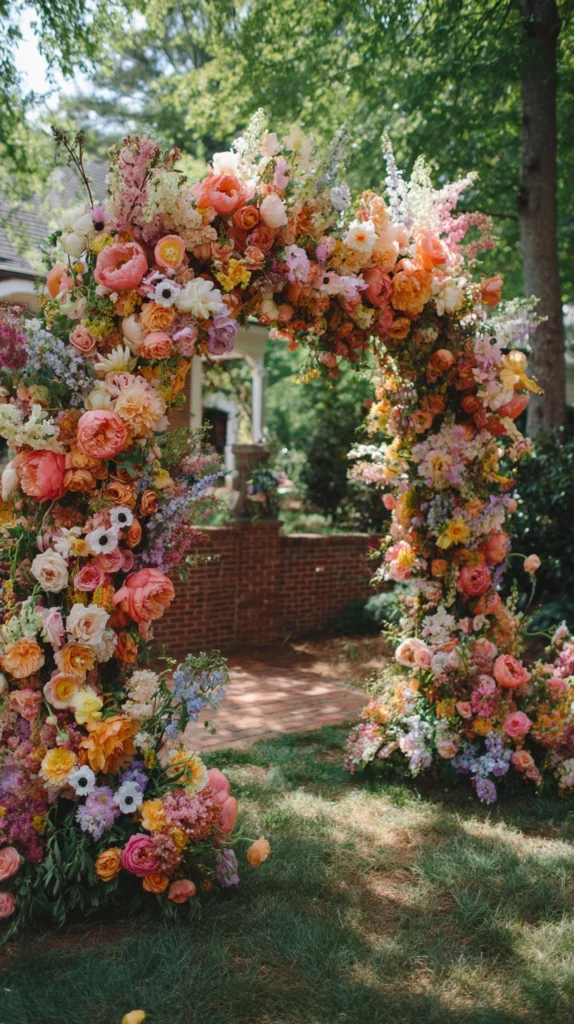 15 Spring Floral Wedding Arch Ideas for an Outdoor Ceremony 16 ok 15
