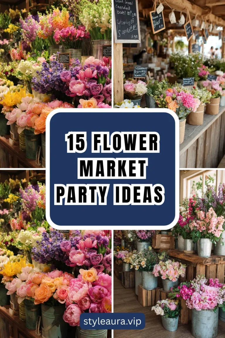 15 Flower Market Party Ideas for a Trendy Spring Celebration