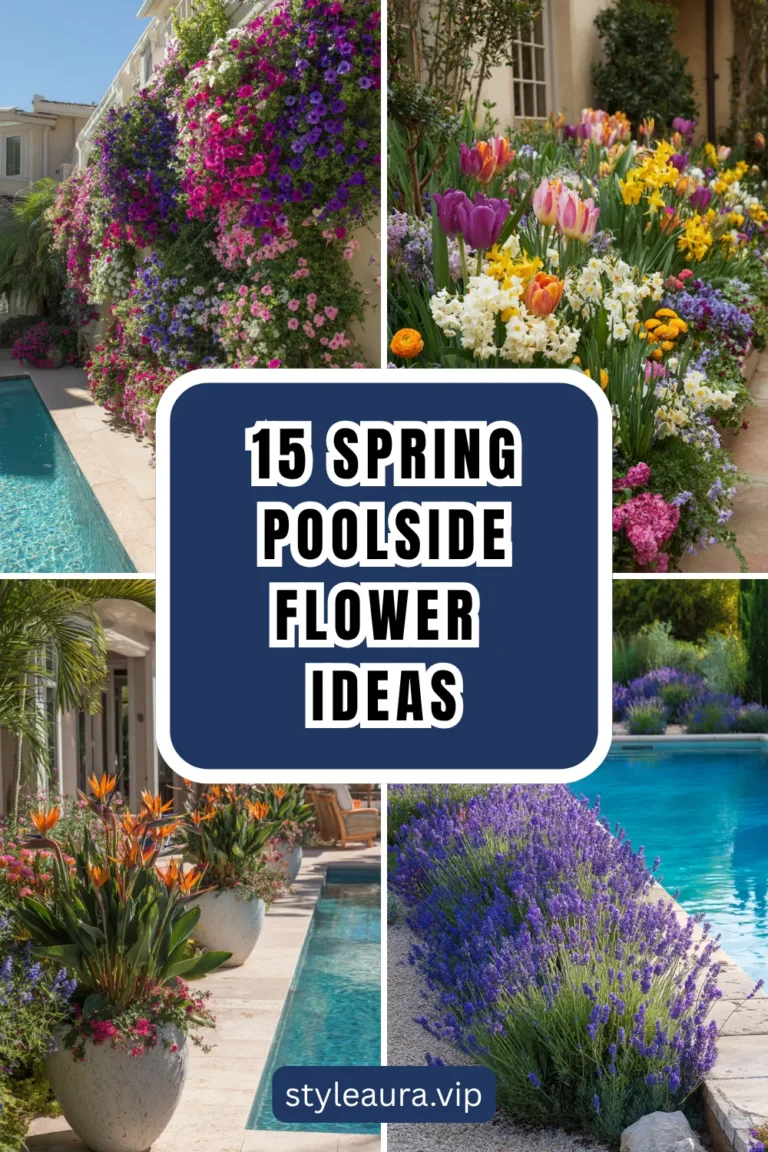 15 Spring Poolside Flower Ideas for a Colorful Surround