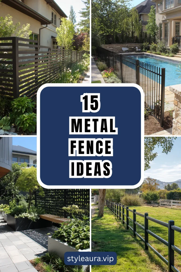 15 Metal Fence Ideas for a Sleek and Durable Finish