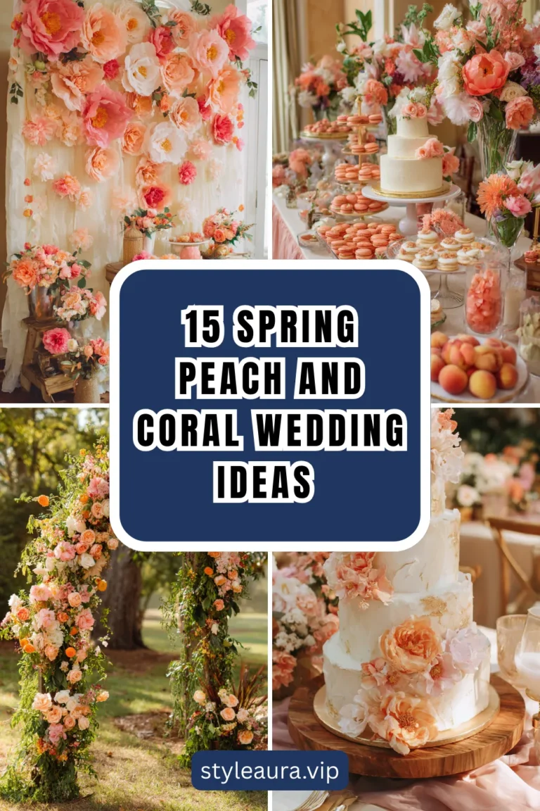 15 Spring Peach and Coral Wedding Ideas for a Warm, Joyful Glow 19 15 Spring Peach and Coral Wedding Ideas for a Warm, Joyful Glow