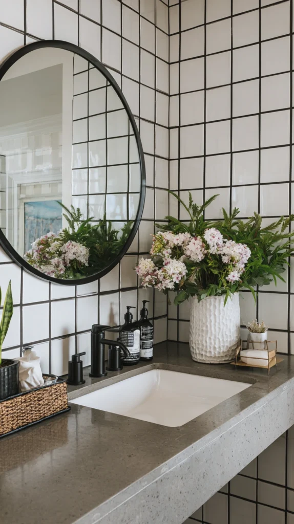 15 Bathroom Accent Wall Ideas for a Stunning Feature 16 wa 15