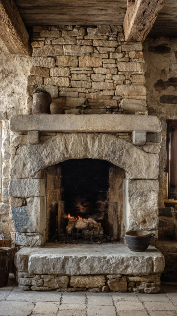 15 Stone Fireplace Ideas for a Timeless Warm Home 12 wd 11 2