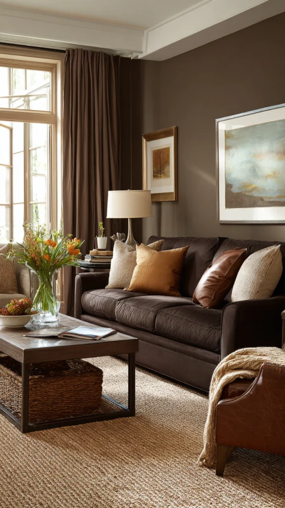 15 Brown Living Room Ideas for a Warm Inviting Space 4 ws 3