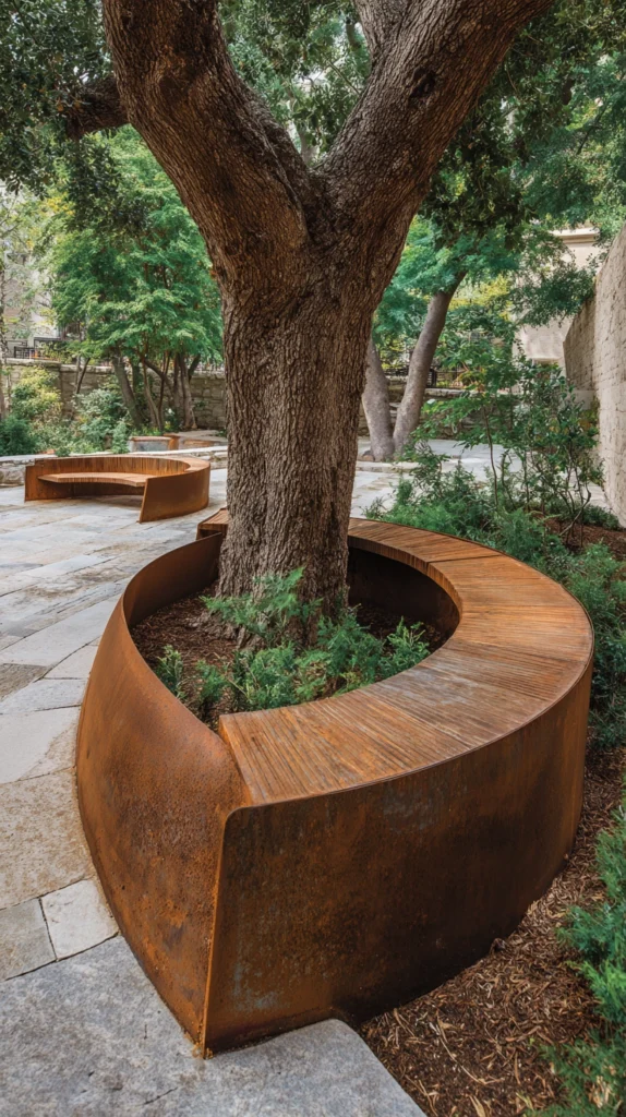 15 Bench Around Tree Ideas for a Beautiful Garden Gathering Spot 8 ws 7 1