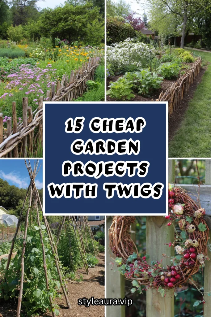 15 Cheap Garden Projects with Twigs 1 15 1