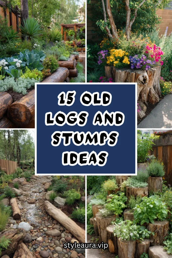 15 Old Logs and Stumps Ideas for Your Garden 1 15 10