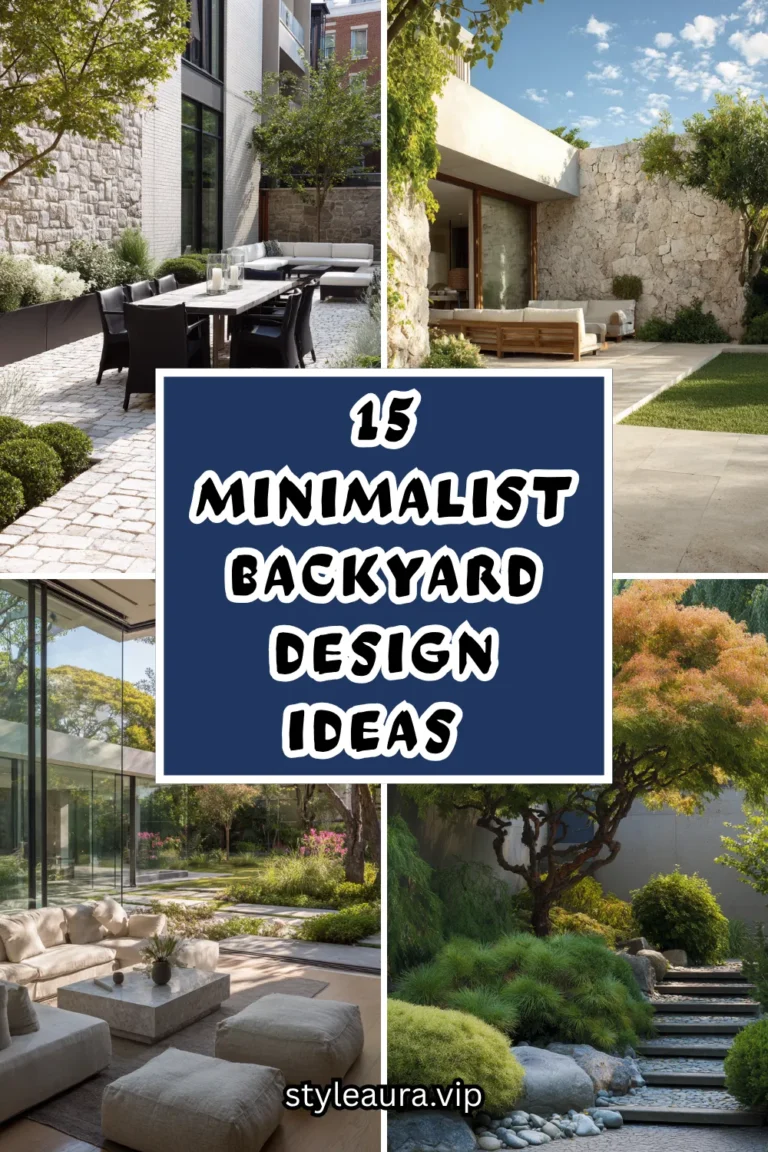 15 Minimalist Backyard Design Ideas with Natural Balance
