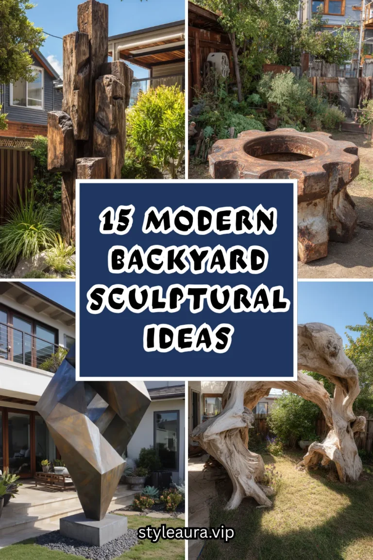 15 Modern Backyard Sculptural Ideas for Visual Interest