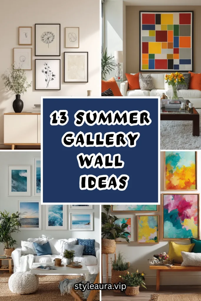 13 Summer Gallery Wall Ideas That Instantly Refresh Rooms 1 15 79