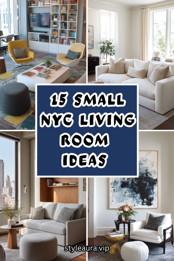 15 Small NYC Living Room Ideas Designers Actually Swear By 1 15 Small Bedroom Storage Ideas 13