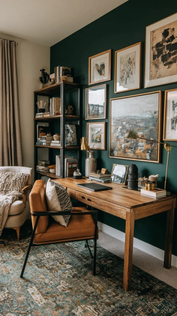14 Stunning Dark Green Accent Walls for a Rich, Cozy Home 11 bk 10