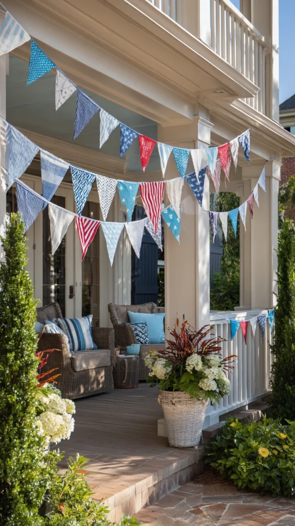 13 Porch Flag and Bunting Displays That Are Festive Without Being Tacky 6 ml 5