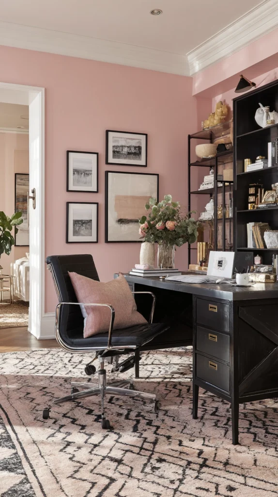 15 Pink Home Office Ideas for a Feminine Productive Space 3 qd 2