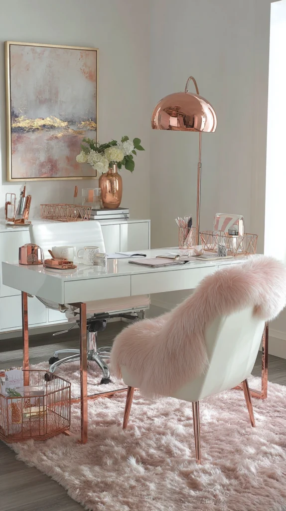 15 Pink Home Office Ideas for a Feminine Productive Space 4 qd 3