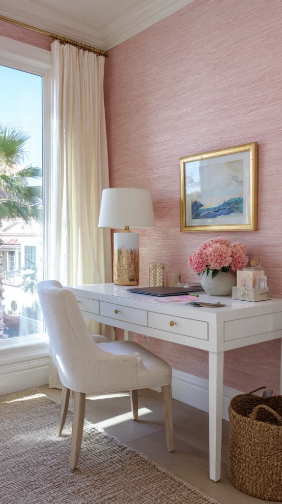15 Pink Home Office Ideas for a Feminine Productive Space 7 qd 6