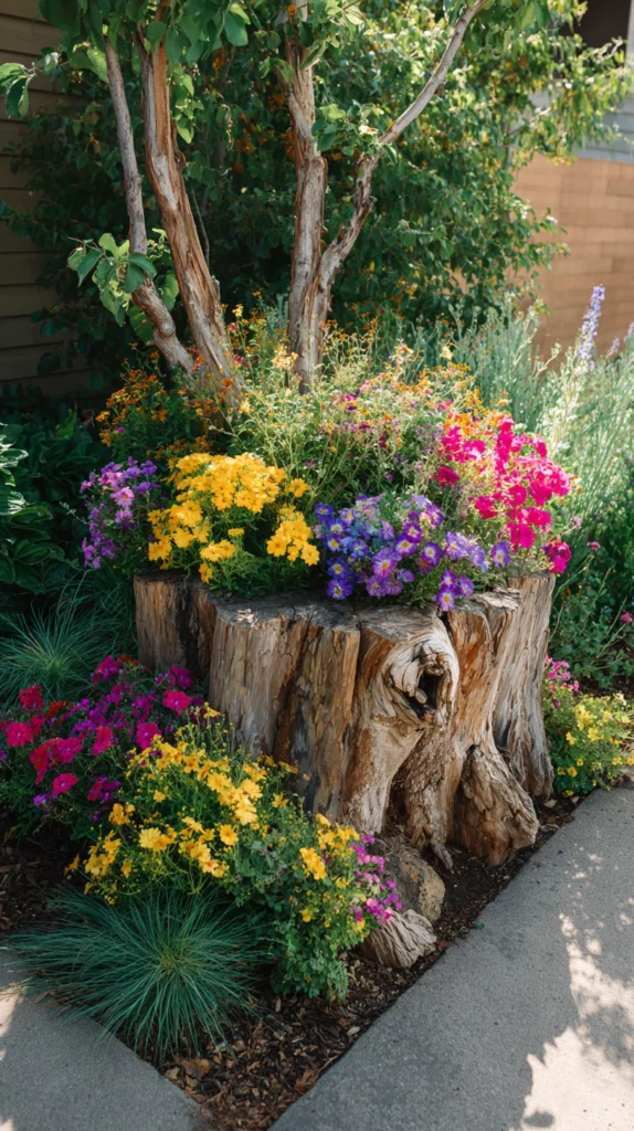 15 Old Logs and Stumps Ideas for Your Garden 2 ql 1