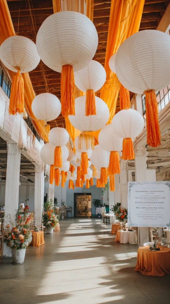 14 Orange and White Wedding Decor Ideas for a Fresh Bold Look 12 qw 11