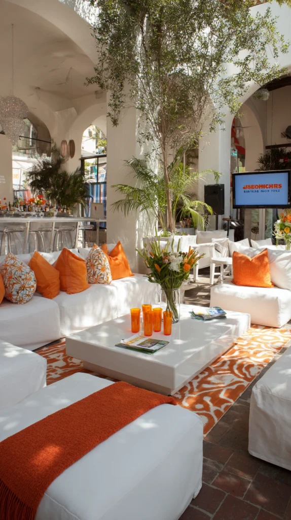 14 Orange and White Wedding Decor Ideas for a Fresh Bold Look 8 qw 7
