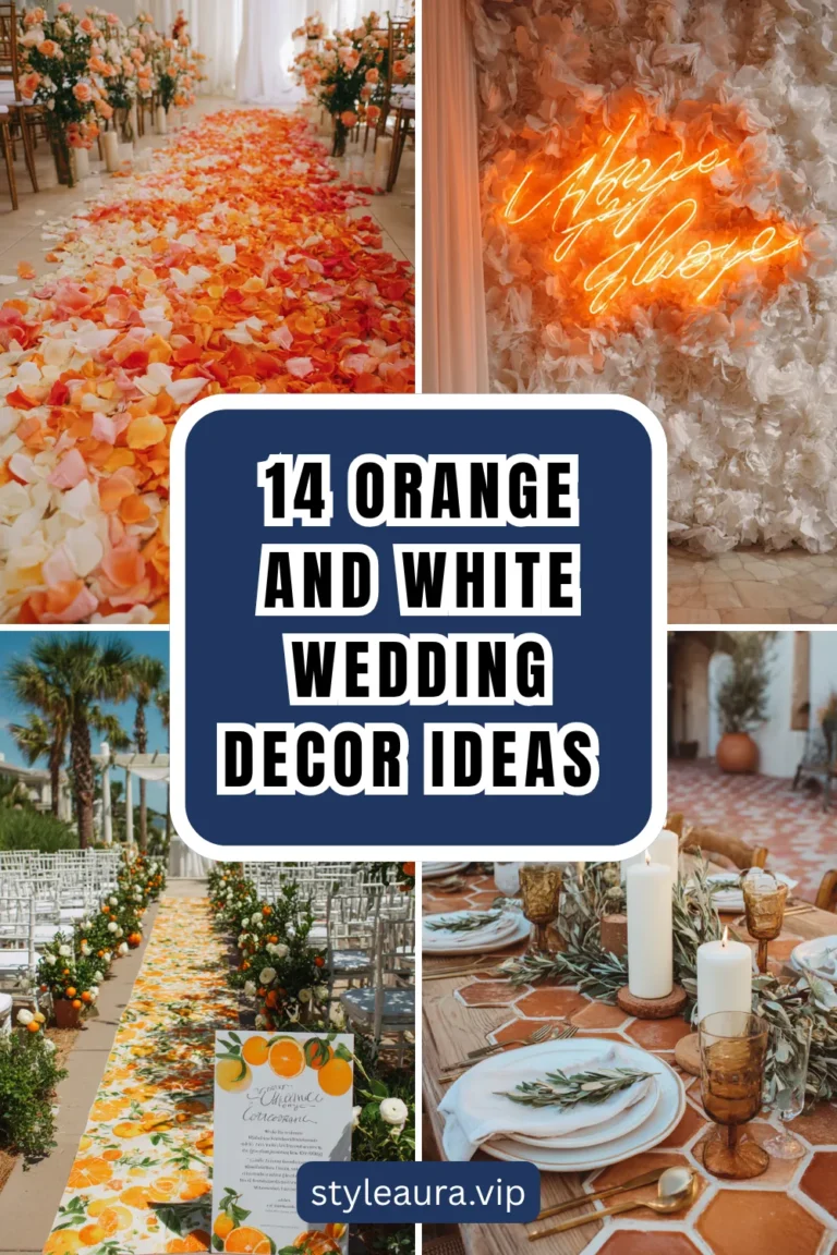 14 Orange and White Wedding Decor Ideas for a Fresh Bold Look