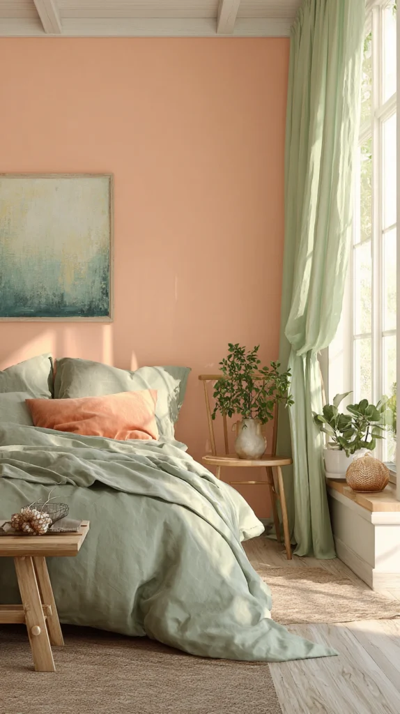 15 Peach Bedroom Color Schemes 5 wq 4 1