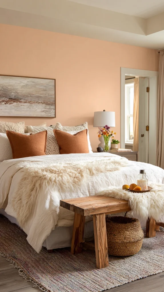 15 Peach Bedroom Color Schemes 8 wq 7 1