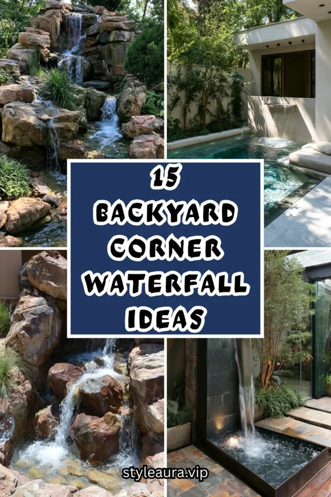 15 Backyard Corner Waterfall Ideas to Use Every Inch Beautifully 1 15 27