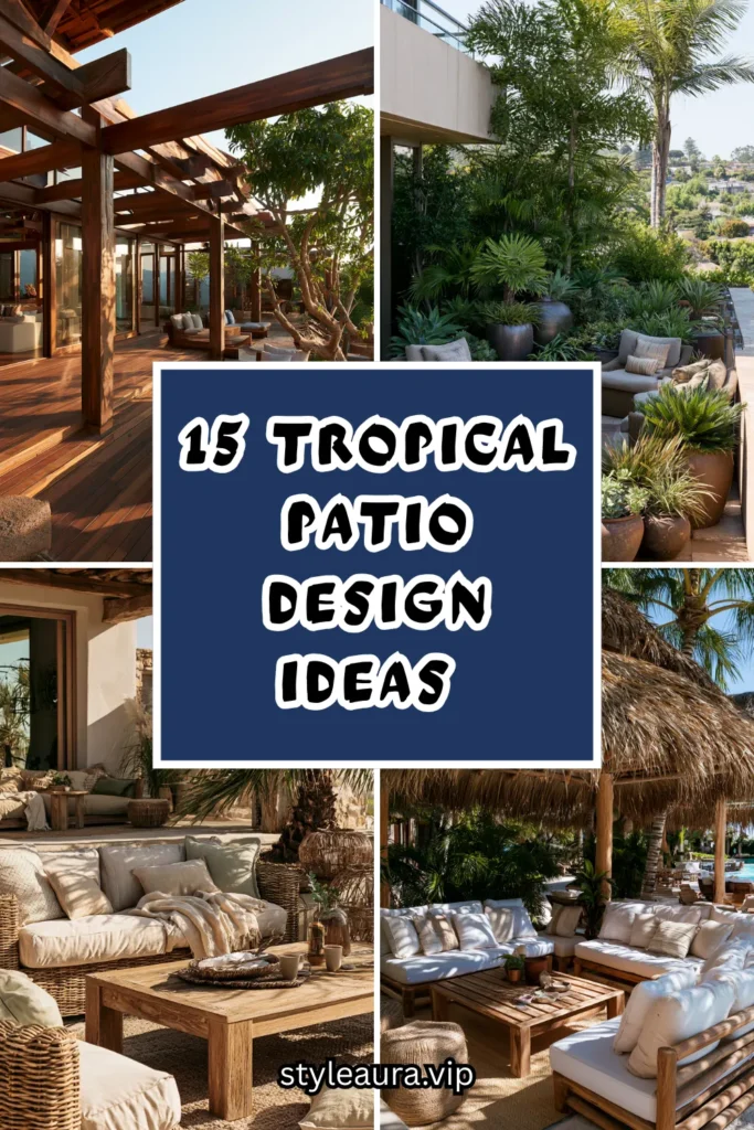 15 Tropical Patio Design Ideas for a Vacation Vibe 1 15 47