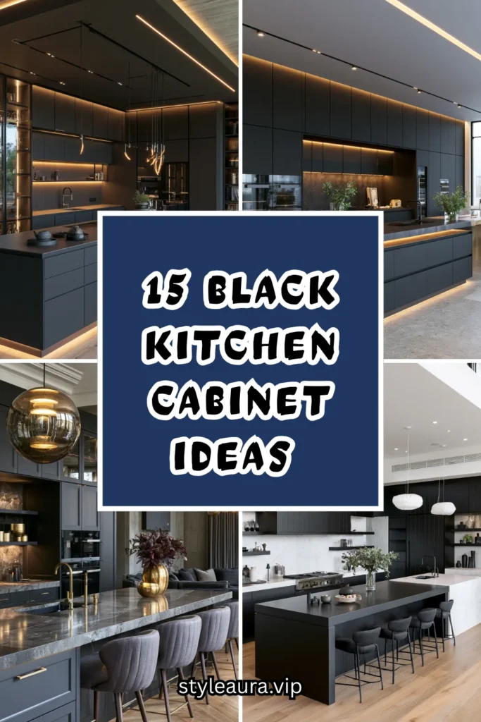 15 Black Kitchen Cabinet Ideas for a Sleek Designer Look 1 15 76
