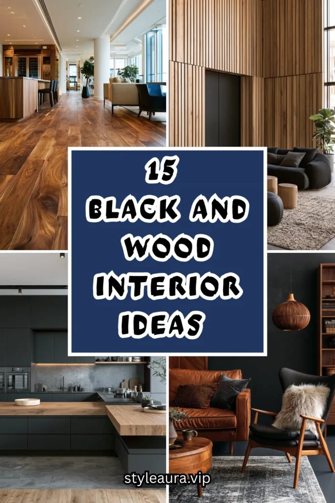 15 Black and Wood Interior Ideas That Balance Warmth and Drama 1 15 77