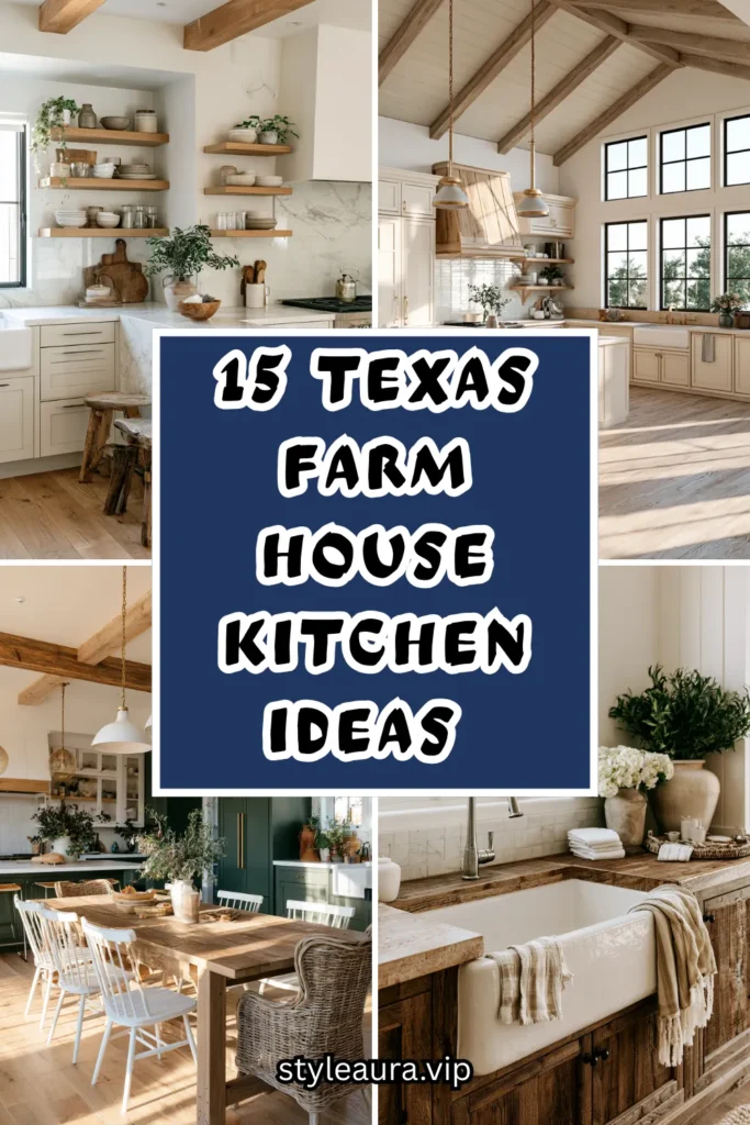 15 Texas Farmhouse Kitchen Ideas That Are Big on Style and Even Bigger on Function 1 15 89